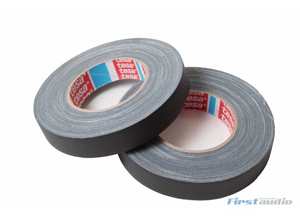 Tesa 4671, Sort - 25mm Acrylbelagt tekstiltape 